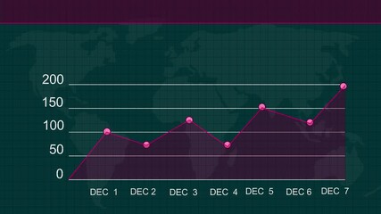 Conceptual vector illustration of a stock market graph displaying business finance and technology with an arrow pattern on a animation background.. - Powered by Adobe