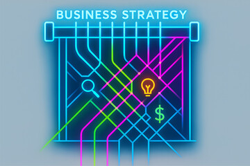 Business Strategy Matrix: Interconnected Ideas & Financial Flow