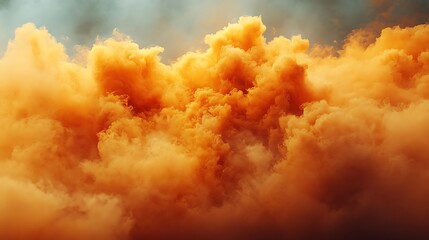 Colorful smoke eruption above still water photos