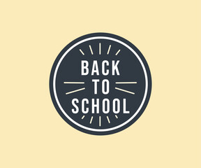 Back to School Round Emblem Design