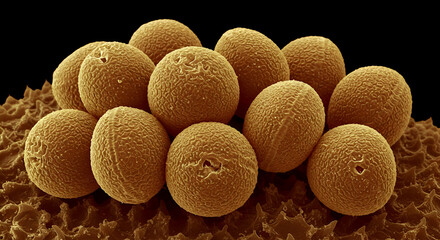 SEM of Pollen Grouping in Celosia Flower
