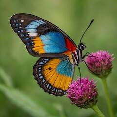 Fototapeta premium monarch butterfly on pink flower
