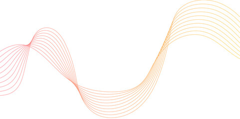 Fototapeta premium Stylized curved wavy line art background. Wave with lines created using blend tool and Curved wavy line, smooth stripe. Abstract blend wave lines and technology background. Dynamic color lines, waves.