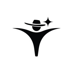 Abstract Human Open Arms Icon Stock Vector