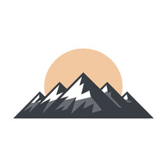 Mountain landscape icon vector logo business template