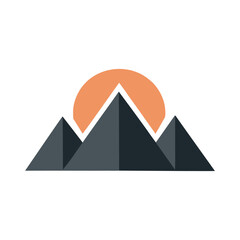 Mountain landscape icon vector logo business template