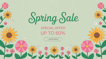 Spring Sale Special Offer Up To 60 Percent With Flowers