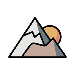 Mountain landscape icon vector logo business template