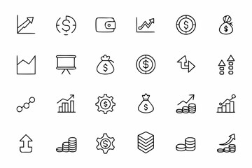 A sharp, professional bundle showcasing upward movement, sales success, and financial expansion—great for business pitch decks, marketing materials, and investment visuals