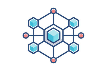 Connected hexagon grid with soft wire lines