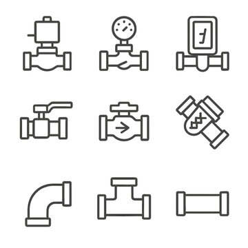 Letters spaced icon icons punctuation end vector flow per water solenoid no