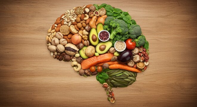 Brain Food: Nourishing Mind & Body - Healthy eating habits, brain health, cognitive function, mental wellness, nutritious foods. A balanced diet supports optimal brain function and overall well-being