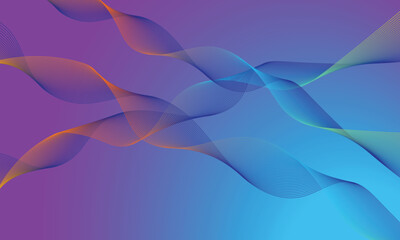 Abstract flowing lines with gradient background