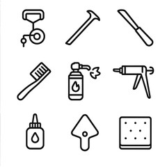 Nail per tool wire text labels vector no beehive icon icons tensioner