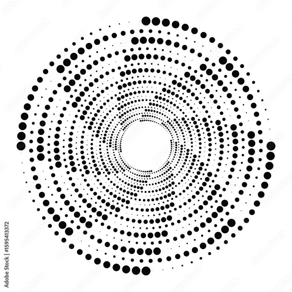 Fototapete abstract circular dot pattern on transparent backdrop a dynamic and versatile design element for mod