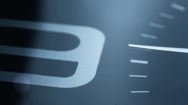 Light movement revealing 9 o'clock on a classic black wall clock. 