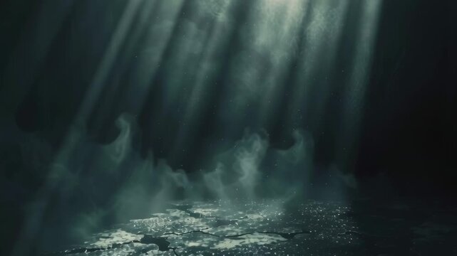 Sunlight Through Mist Over Textured Surface