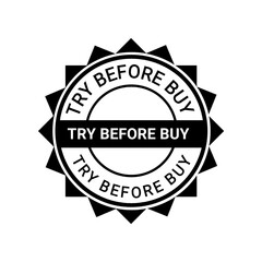 Try Before Buy Label Icon Black and White PNG