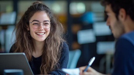 Engaging teacher demonstrates a diagram on her tablet to attentive students, highlighting a collaborative learning atmosphere. - Powered by Adobe