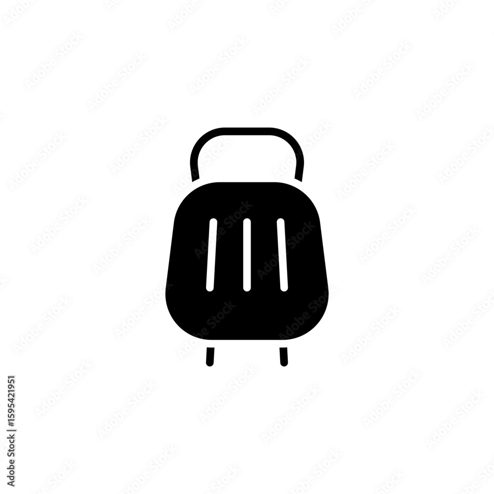 Poster suitcase icon is designed in a visually appealing and easily recognizable style. it’s suitable for v