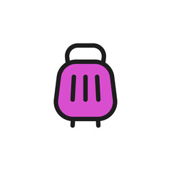 suitcase icon is designed in a visually appealing and easily recognizable style. It’s suitable for various visual needs such as apps, digital media, or other graphic design projects