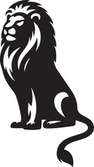 Lion vector silhouette set 