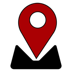 Fototapeta premium Pin location icon . Modern map markers .Vector illustration !