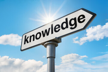 Fototapeta premium knowledge sign concept a beautiful day signo de conocimiento concepto un hermoso día concept de signe de connaissance une belle journée