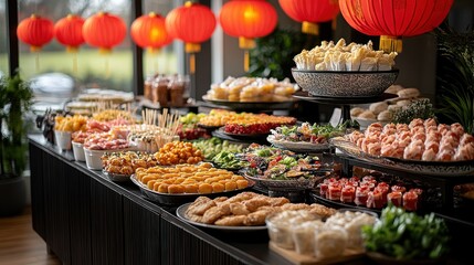 A Lavish Asian-Inspired Buffet Feast