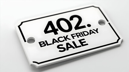 Black Friday Gift Box isolated on transparent background  