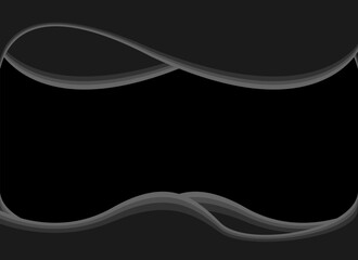Black wave gradient color background. Black curve banner design.