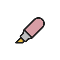marker icon is designed in a visually appealing and easily recognizable style. It’s suitable for various visual needs such as apps, digital media, or other graphic design projects