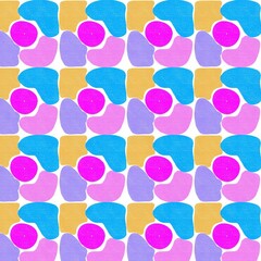 Abstract colorful pattern with geometric shapes in pastel tones  