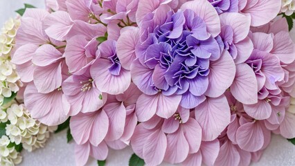 Fototapeta premium Hydrangea floral composition in soft pastel colors