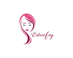Women beauty salon logo elegant logo for beauty academy