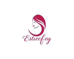 Women beauty salon logo elegant logo for beauty academy