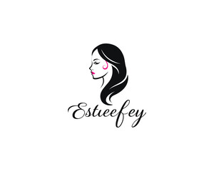 Women beauty salon logo elegant logo for beauty academy