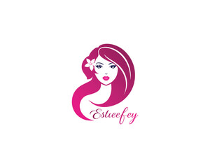 Women beauty salon logo elegant logo for beauty academy