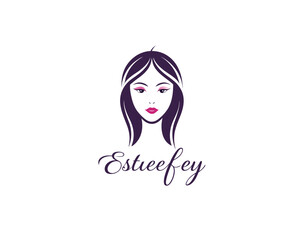 Women beauty salon logo elegant logo for beauty academy