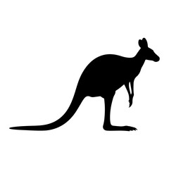 Kangaroo Australian Wildlife Silhouette Vector