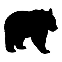 Powerful Bear Animal Wildlife Silhouette Vector