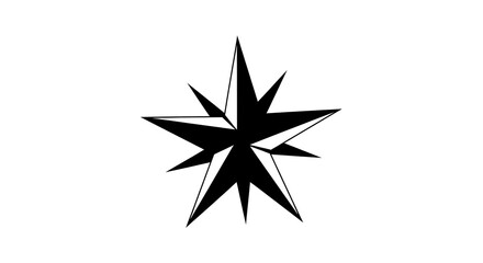 Obraz premium Bold black icon of a star with sharp points and centered alignment.-gigapixel-art-scale-4_00x.jpg