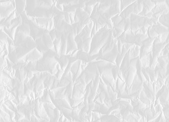Crumpled White Paper on a Transparent Background