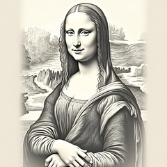 Mona Lisa in Pencil Dimensions