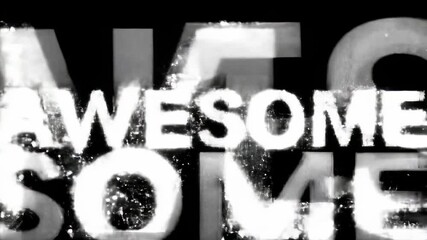 Distorted text overlay