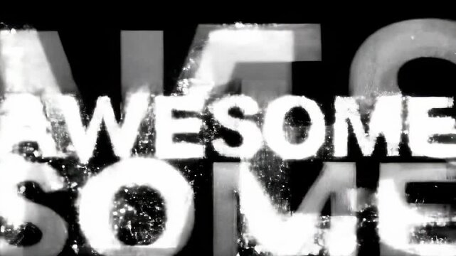 Distorted text overlay