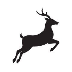 Majestic Leaping Deer Silhouette Elegant Wildlife Art