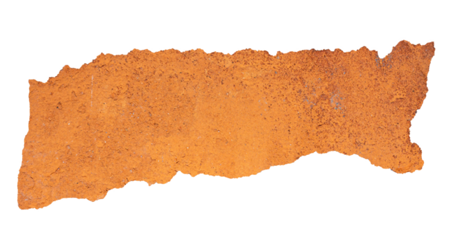 Realistic Torn Edges of Red Clay Brick with Rough Surface on Transparent Background. Ideal for for Creative Design