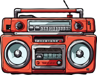retro radio cassette player