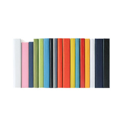 row of books with hard covers isolated on transparent background